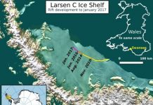 Giant Iceberg Separated from Antarctica and Drifted Away Giant Iceberg Separated from Antarctica and Drifted Away