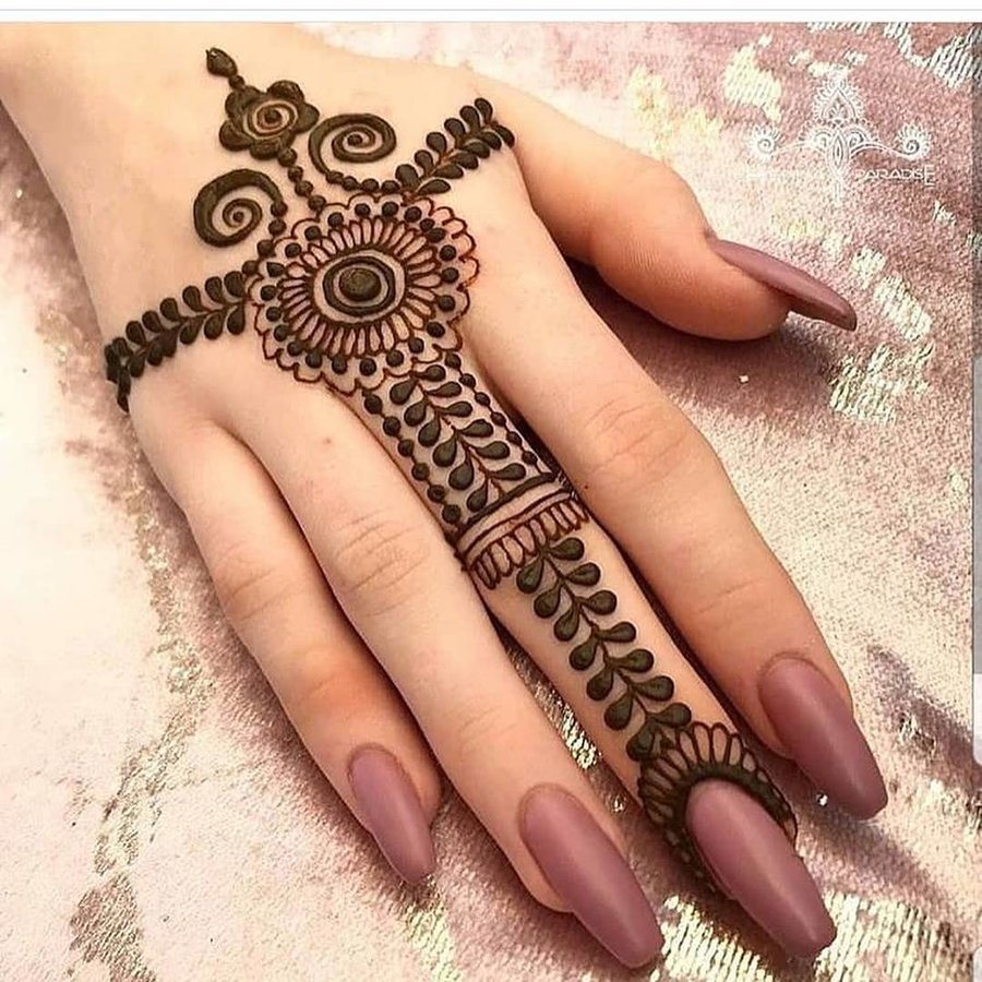 Hand Ornament Arabic Mehndi Design 23