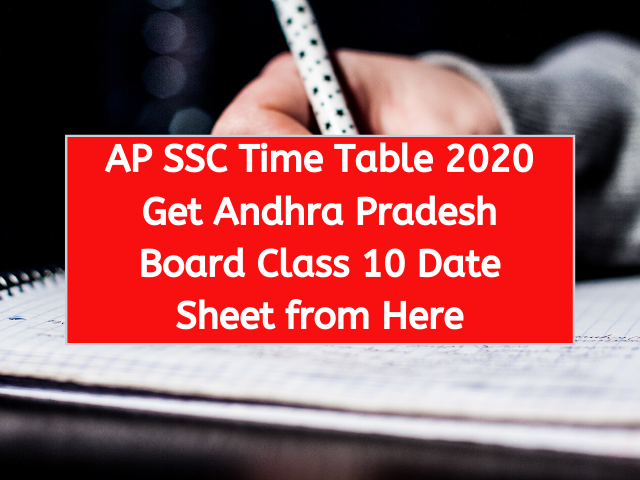 AP SSC Time Table 2020