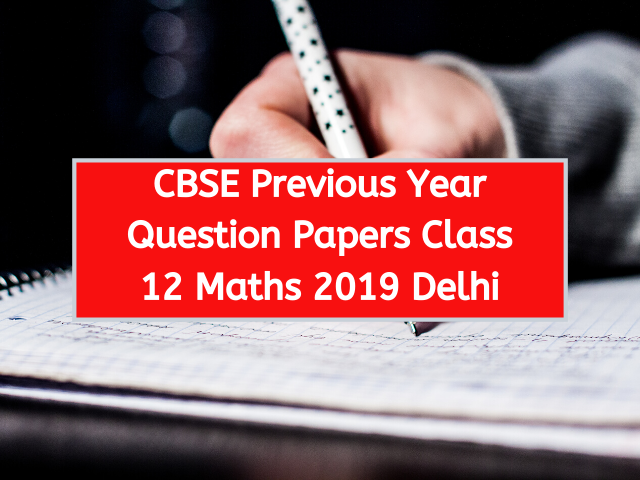 CBSE Previous Year Question Papers Class 12 Maths 2019 Delhi
