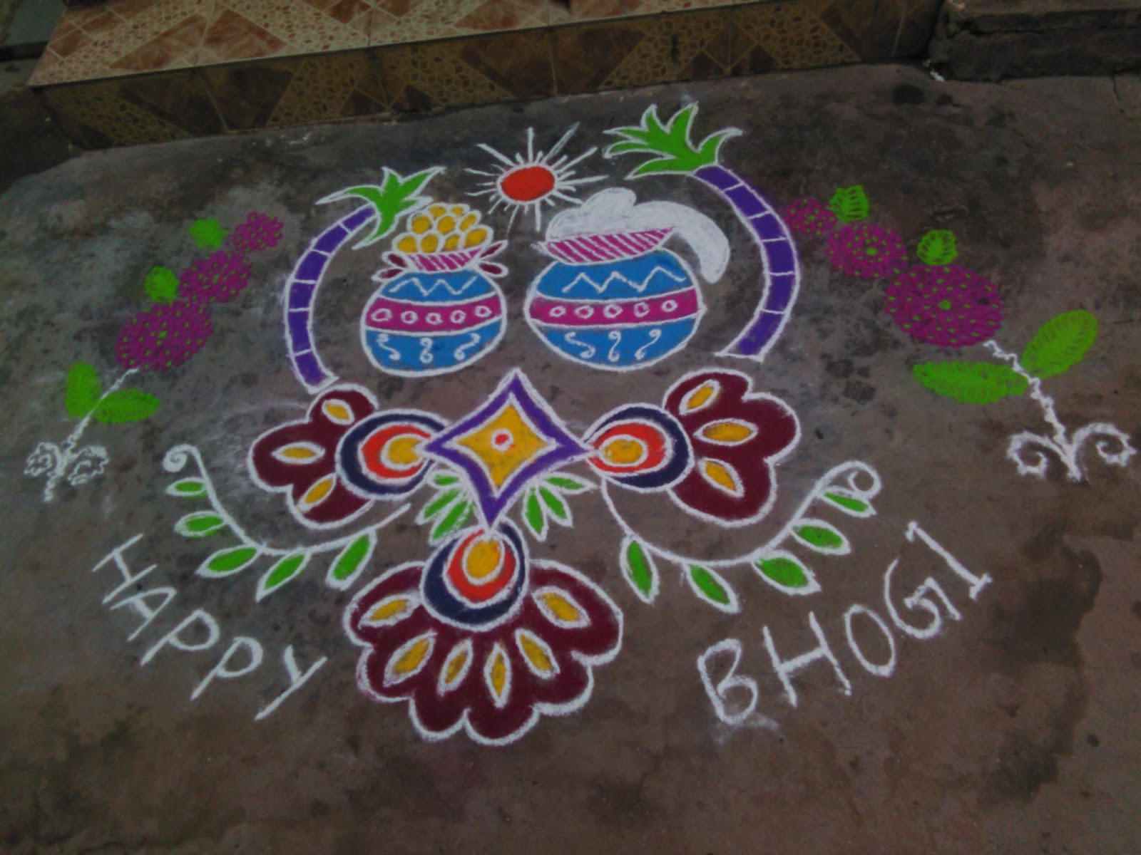 Happy Bhogi 2020 Rangoli Image Muggu