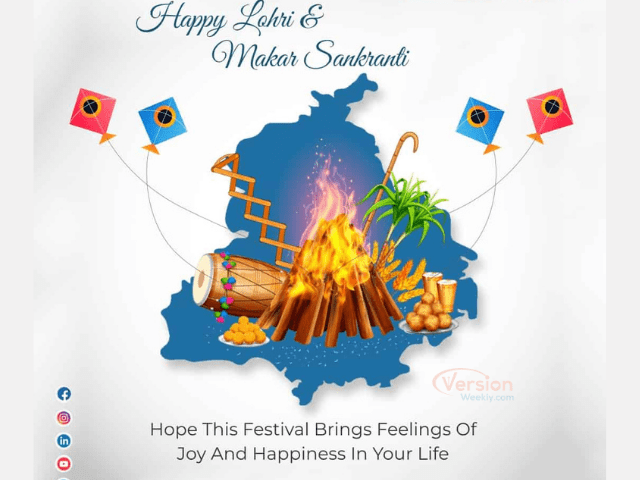 happy lohri and makar Sankranti wishes images