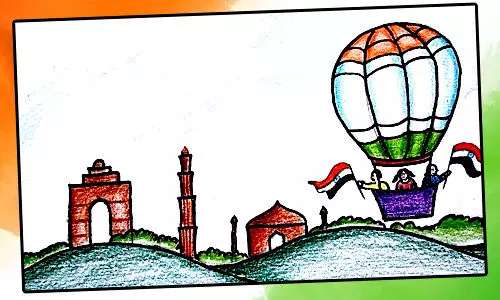 republic day drawing for kids