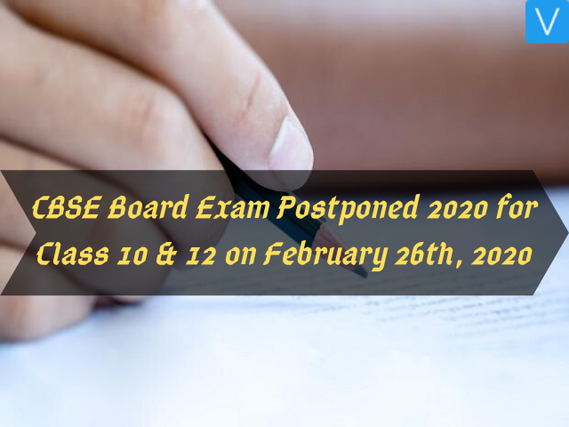 CBSE Exams Postponed 2020