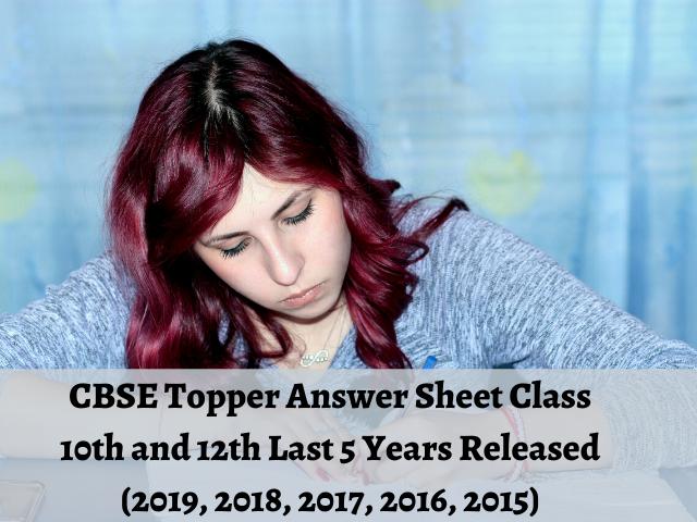 CBSE Topper Answer Sheet