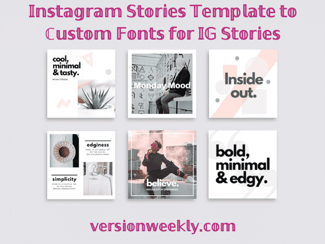 Fonts for IG stories using story template