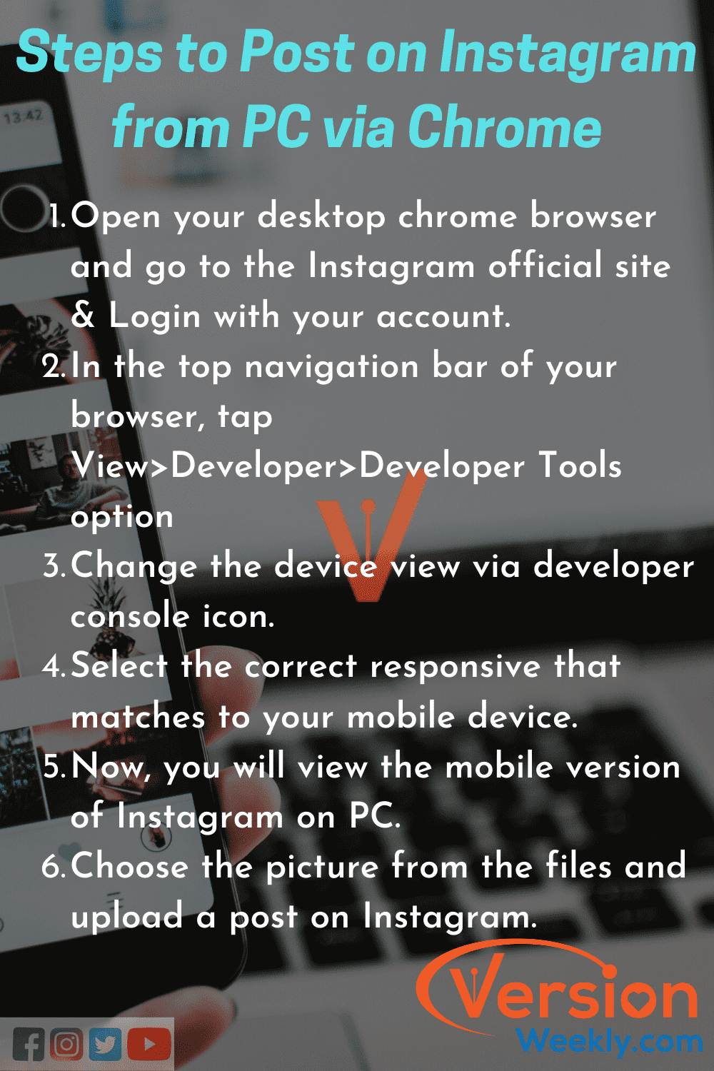 How to post on IG from Pc via chrome