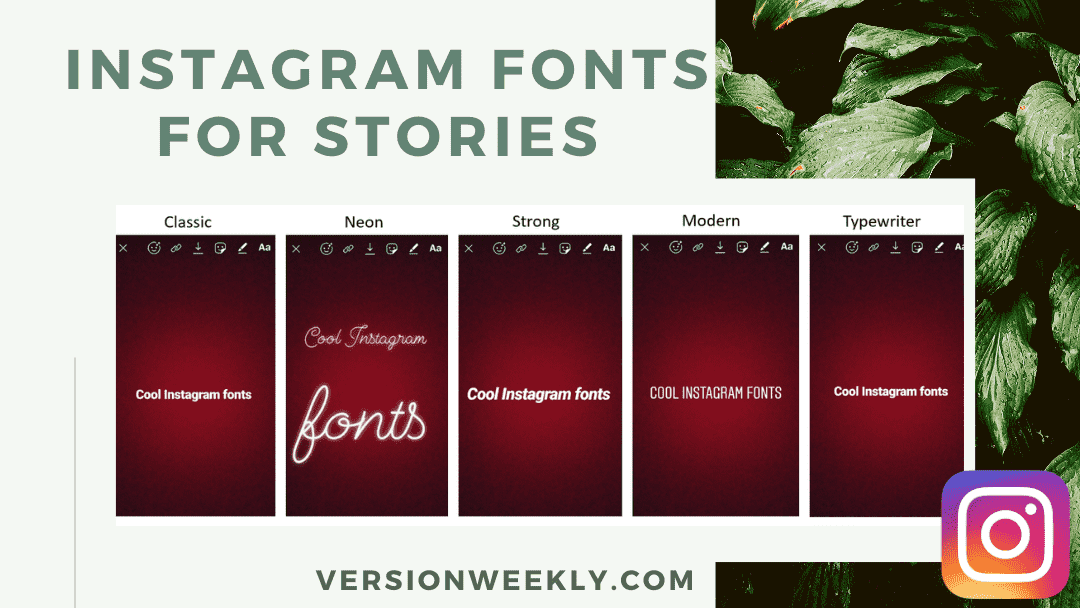 Instagram Fonts for Stories