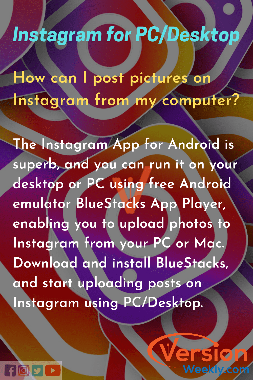 Instagram posts via desktop