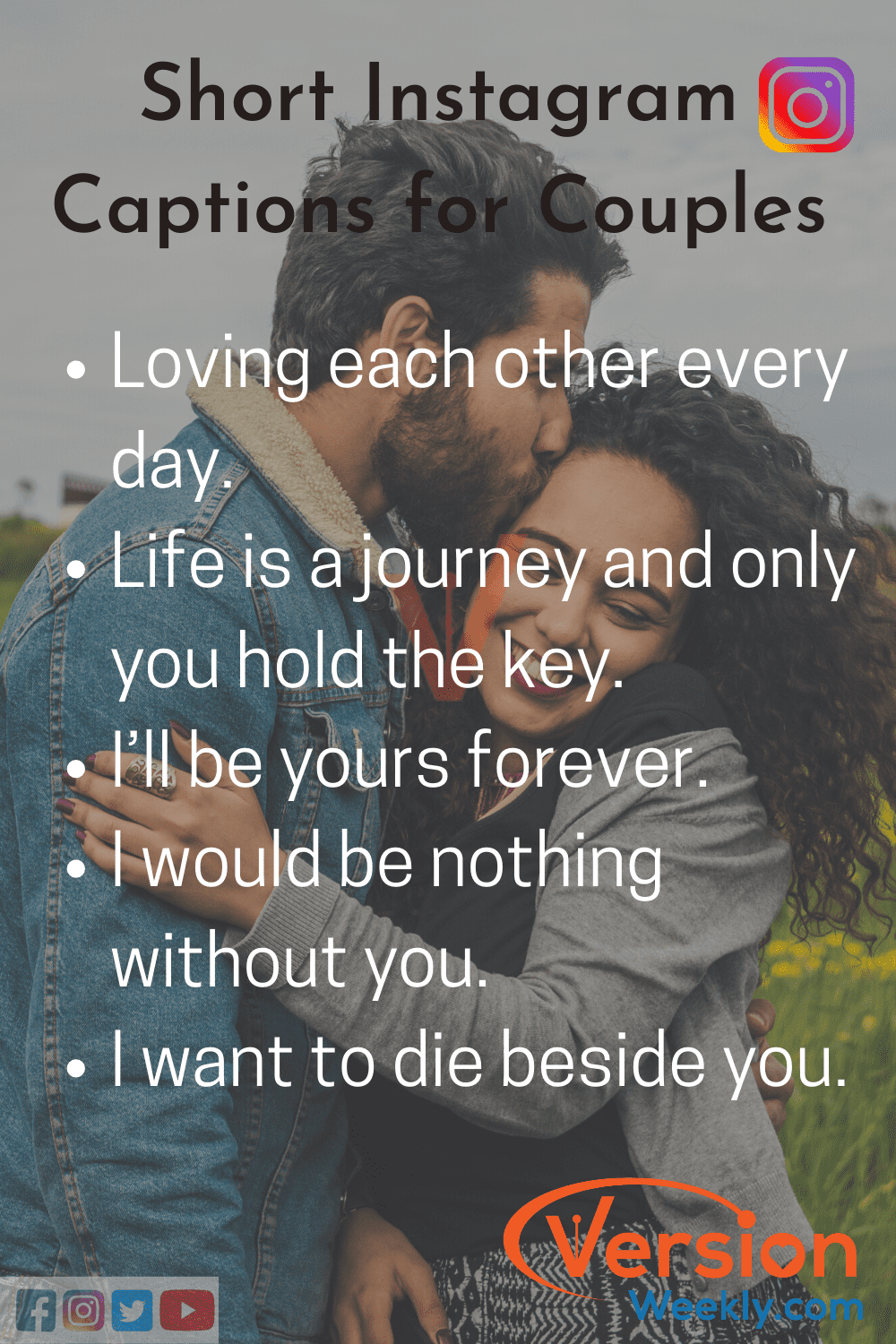 100+ Best Love Captions for Instagram | Cool Cute Romantic Instagram Love  Quotes for Him/Her Relationship Pics – Version Weekly