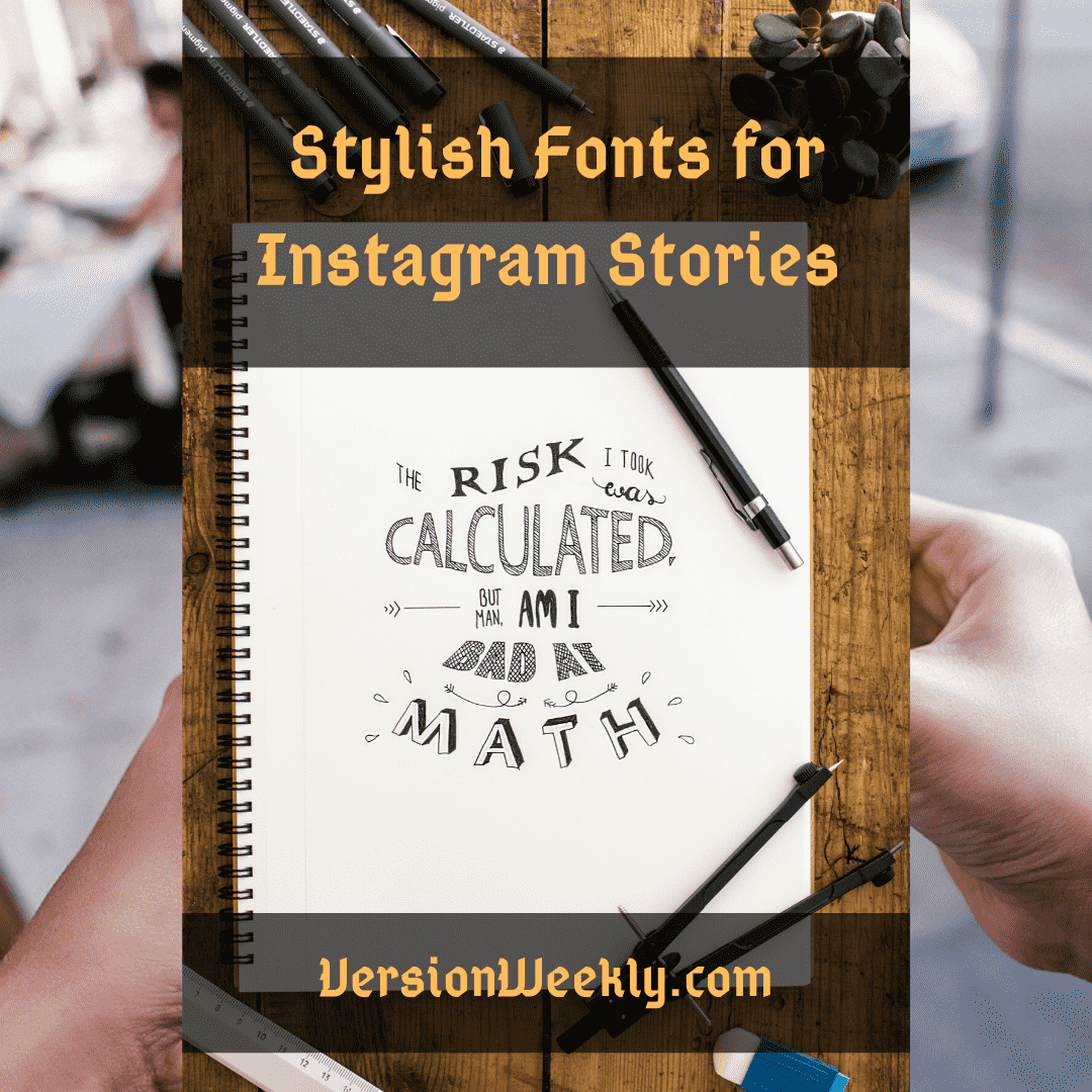 Stylish fonts for instagram stories