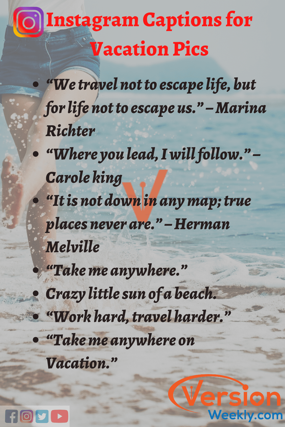 vacation quotes for IG Pics