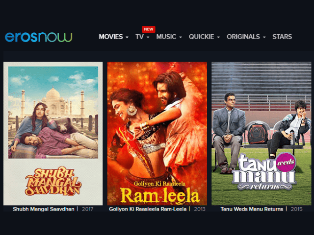 Eros Now best streaming site