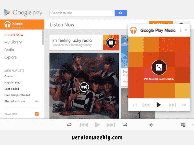 Google Play Music streaming app