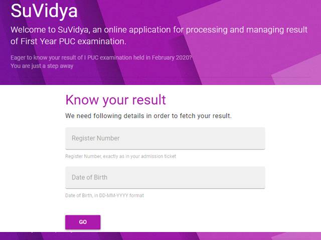 Karnataka 1st PUC results 2020 declared, how to check online