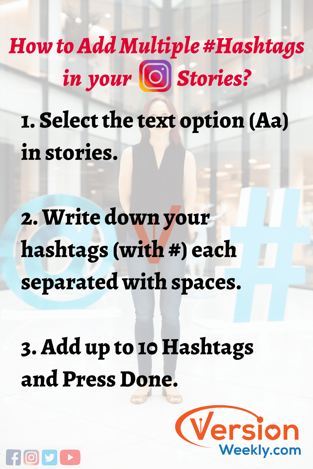 How to add multiple hashtags in Instagram stories