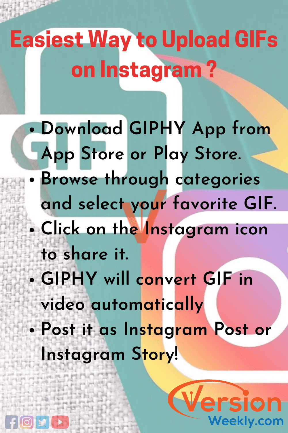 steps to add gif on instagram