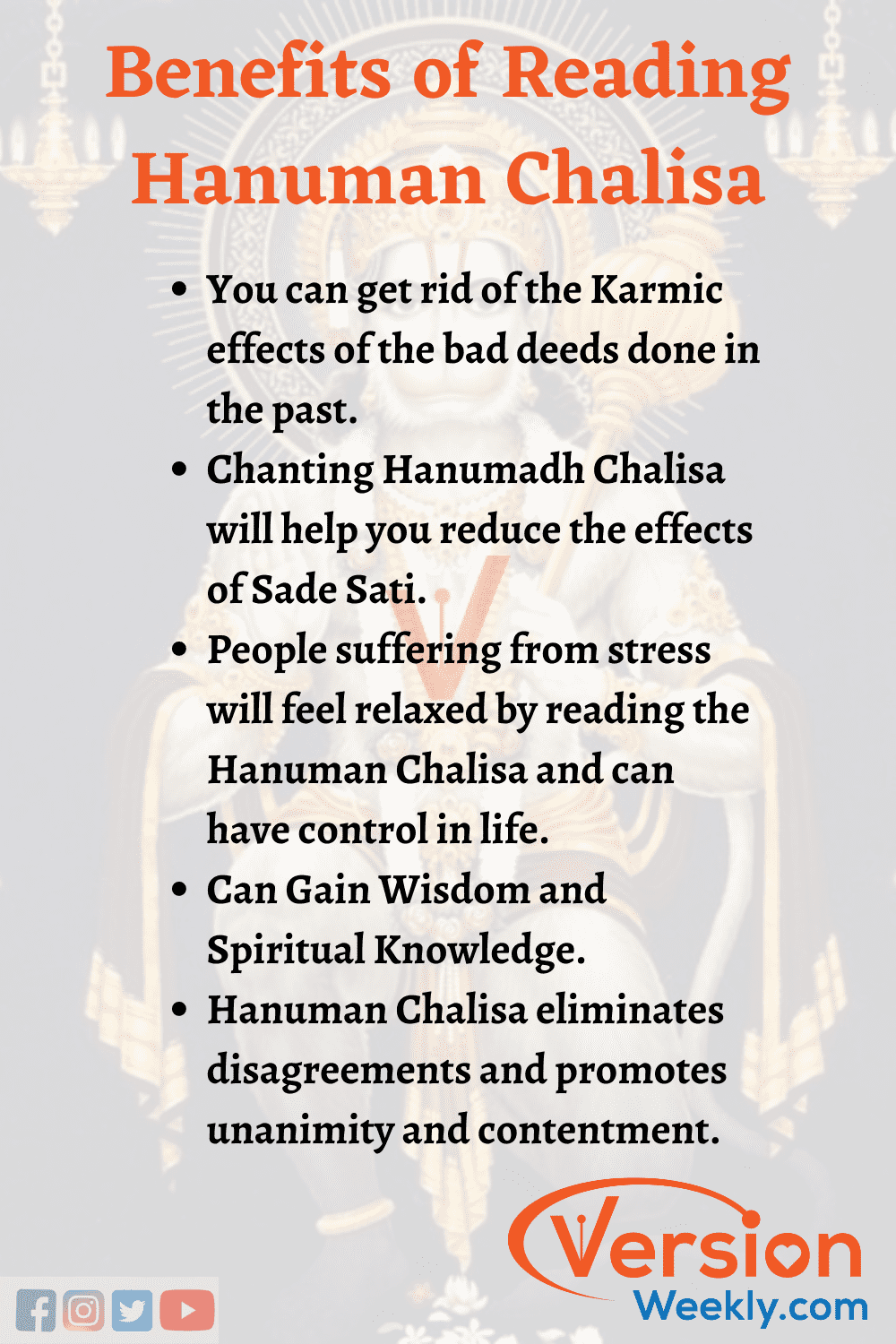 Benefits of reading Hanuman Chalisa