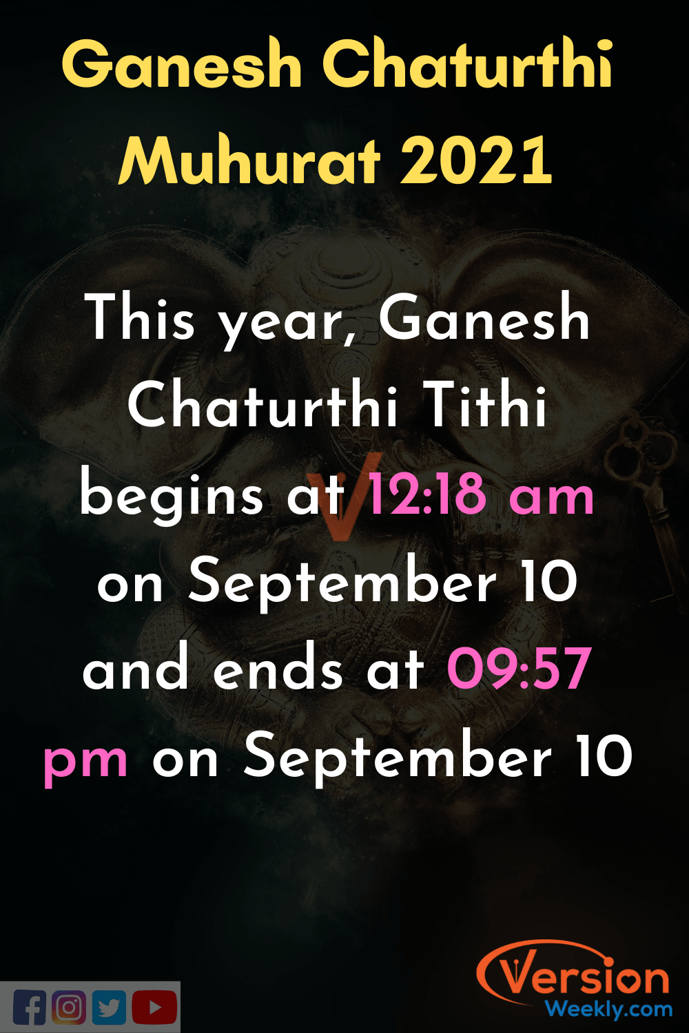 Ganesh Chaturthi Muhurat 2021