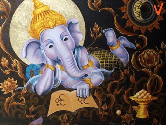 ganesh chaturthi paintings with colors