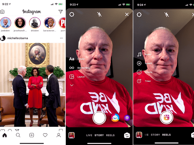 Open & Create short-form video with Instagram Reels
