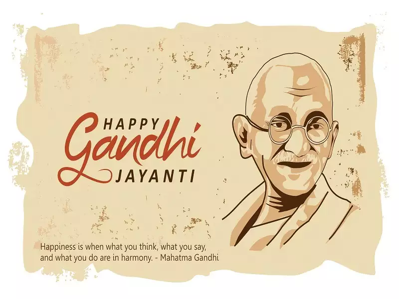 quote with image on Gandhi Jayanti 2020