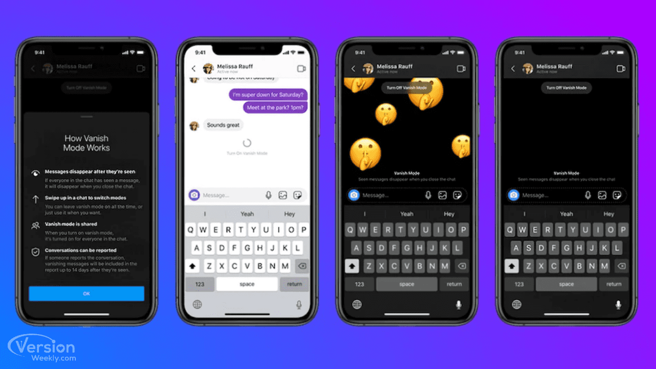 facebook launched vanish mode on messenger & instagram