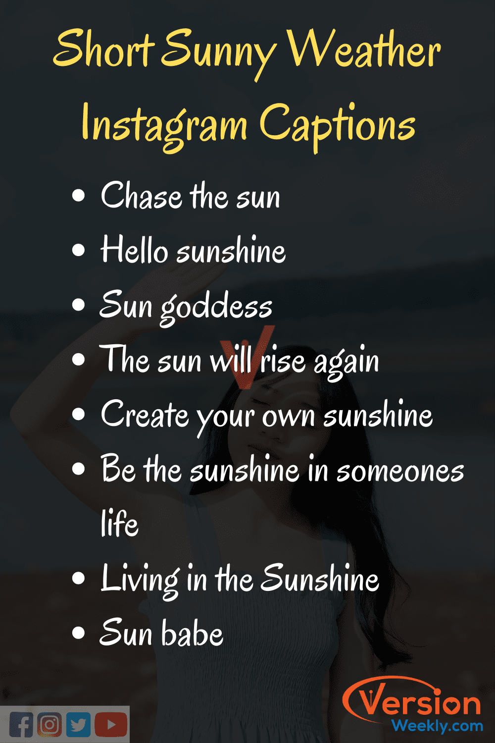 Sunny Weather Instagram Captions
