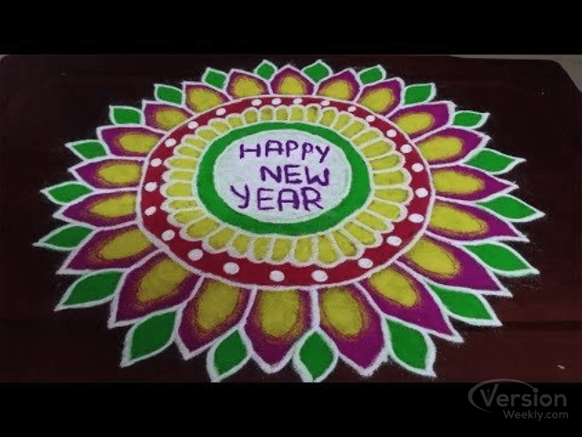 happy new year 2021 Rangoli design images