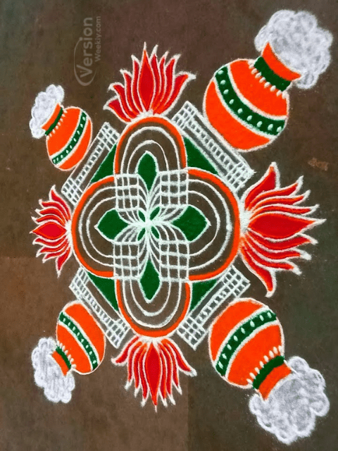 lotus sankranti panduga festival rangoli image
