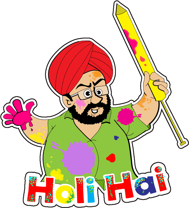 whatsapp stickers for holi hai