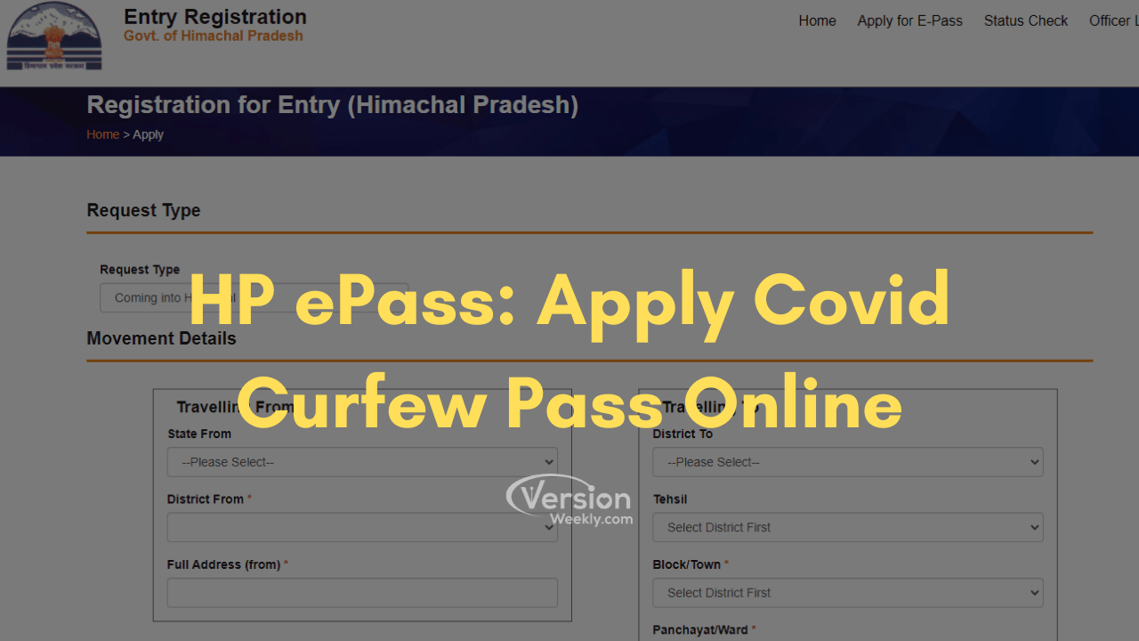 HP ePass- Apply Covid Curfew Pass