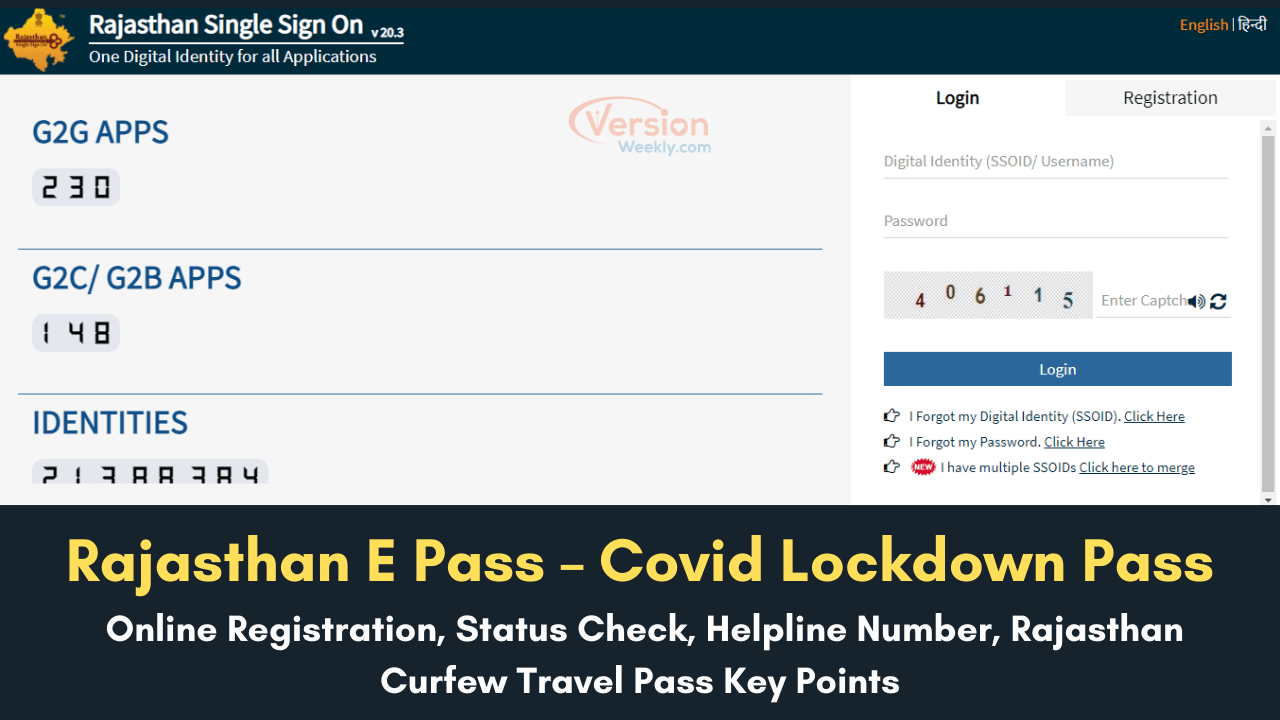 Rajasthan E Pass – Covid Lockdown Pass
