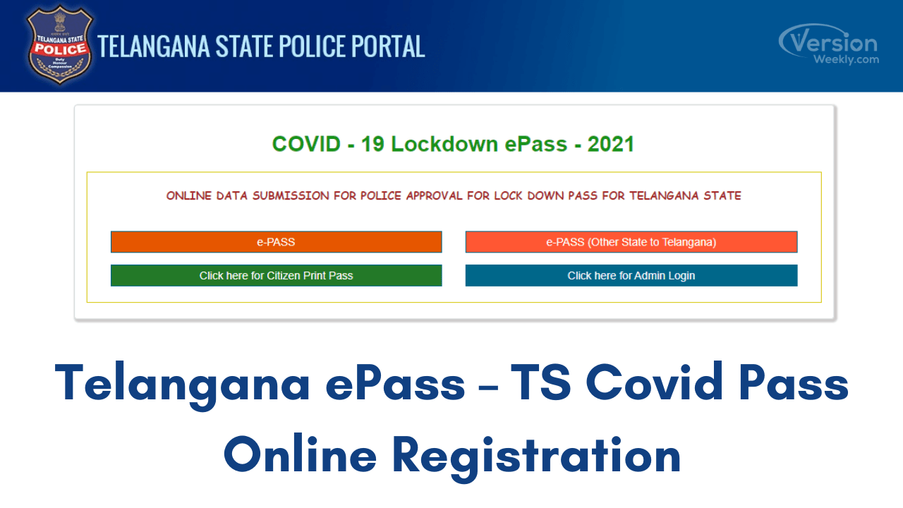 Telangana ePass – TS Covid Pass