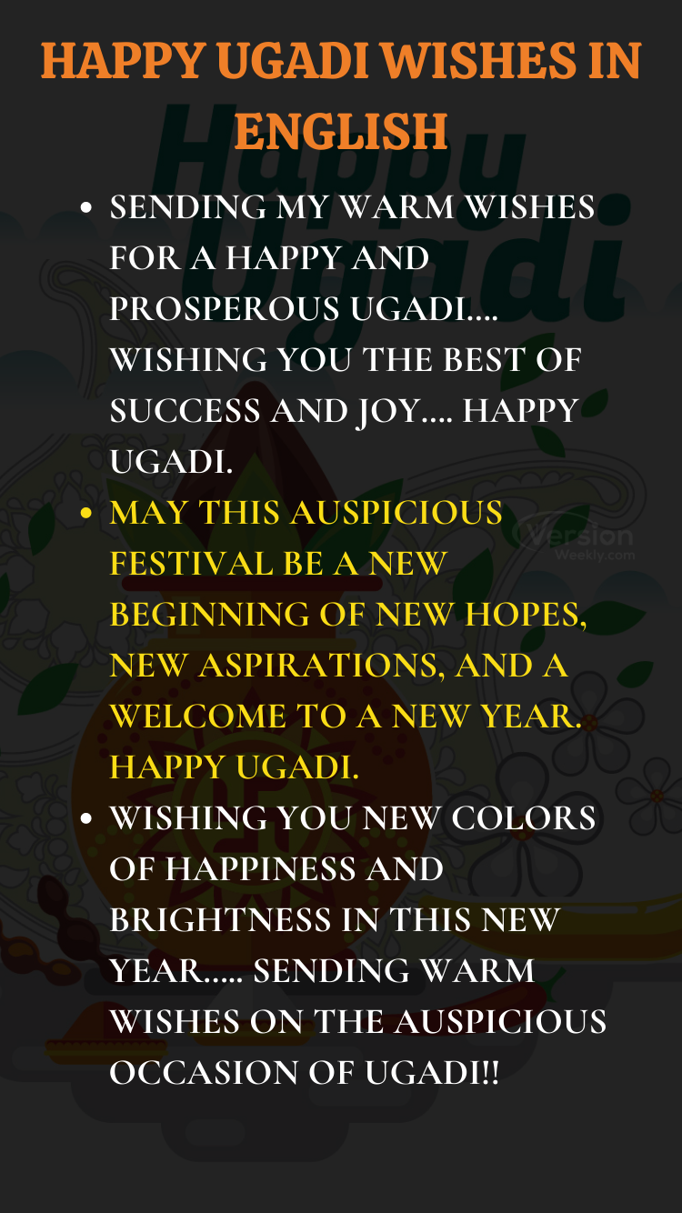 Happy Ugadi Wishes in English